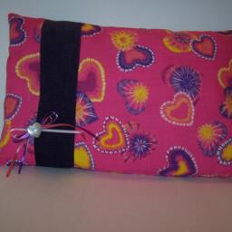 Lumbar Pillow , 9 X 14 Heart Print Spring Design Home Decor Fabric Craft Multi-Color - thumbnail 3