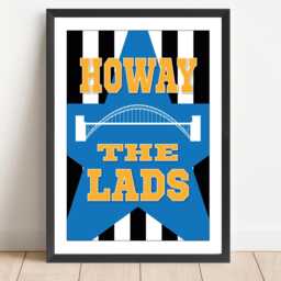 Newcastle United Print Howay The Lads, Contemporary Art - thumbnail 2