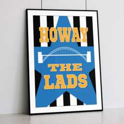Newcastle United Print Howay The Lads, Contemporary Art - thumbnail 1