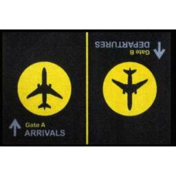 Door Mat Arrival Departure, Outdoor Welcome Mat, Floor For Pilot Or Air Hostess - thumbnail 3
