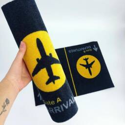 Door Mat Arrival Departure, Outdoor Welcome Mat, Floor For Pilot Or Air Hostess - thumbnail 2