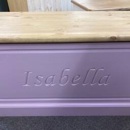 Handmade, Personalised Solid Wood Framed Toy Box With Soft Closing Lid - thumbnail 3
