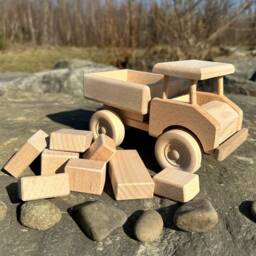 Wooden Truck With Blocks Pickup Toys Car Unimog Handmade Eco Natural Gift - thumbnail 2