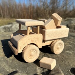 Wooden Truck With Blocks Pickup Toys Car Unimog Handmade Eco Natural Gift - thumbnail 3