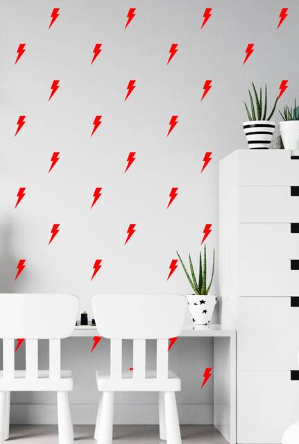 Sale Lightning Bolt Wall Decals Kids Nursery Stickers - 60 Stickers - image 1