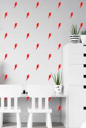 Sale Lightning Bolt Wall Decals Kids Nursery Stickers - 60 Stickers - thumbnail 1