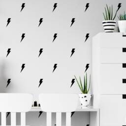 Sale Lightning Bolt Wall Decals Kids Nursery Stickers - 60 Stickers - thumbnail 2