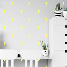 Sale Lightning Bolt Wall Decals Kids Nursery Stickers - 60 Stickers - thumbnail 3