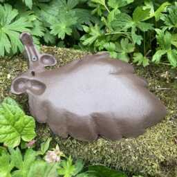 Small Cast Iron Bird On Acorn Leaf Birdbath/Feeder - thumbnail 3
