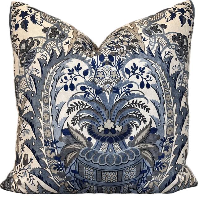 Thibaut Narbeth Bristol Collection Slate & Grey Double Sided Cushion Cover Pillow Cover - image 1