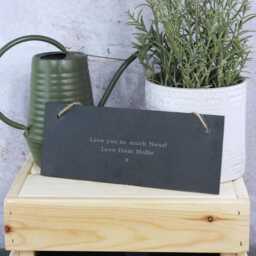 Grandma's House Sign, Personalised Wall Hanging Slate Plaque, Mother's Day Gift For Grandmas Bungalow Home Decor Nanna's Memories - thumbnail 4