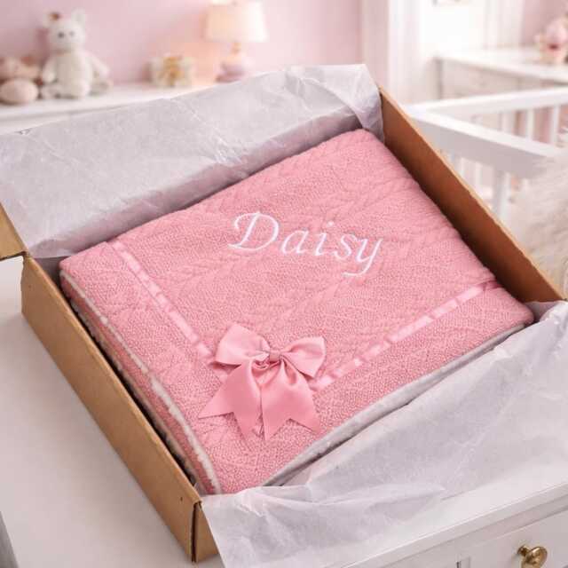 Personalised Baby Blanket Gift Boxed Wrapped Baby Shower Newborn - image 1