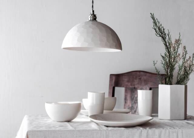 Translucent Porcelain Pendant Light Large Modern Ceramic Lighting - image 1