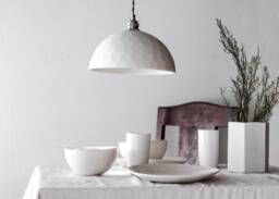 Translucent Porcelain Pendant Light Large Modern Ceramic Lighting