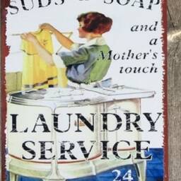 Vintage Looking Aluminum 9x12 Inch 3 Various Laundry Room Decor Sign, Sign Funny - thumbnail 3