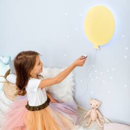 Balloon Lamp Nightlight, Wooden Wall Lamp, Nursery Decor, Room Light Up Balloon, Interior Design Decor - thumbnail 3