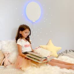 Balloon Lamp Nightlight, Wooden Wall Lamp, Nursery Decor, Room Light Up Balloon, Interior Design Decor - thumbnail 2