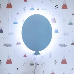 Balloon Lamp Nightlight, Wooden Wall Lamp, Nursery Decor, Room Light Up Balloon, Interior Design Decor
