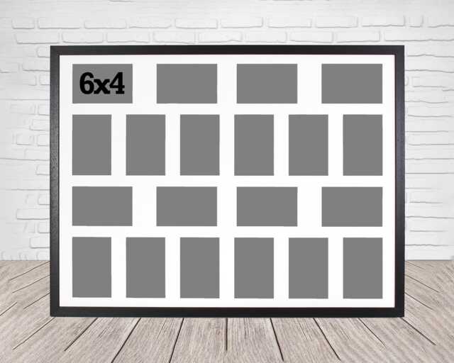 Multi Aperture Photo Frame Holds 20 6x4 Photos - Personalized Wall Display - image 1