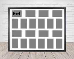 Multi Aperture Photo Frame Holds 20 6x4 Photos - Personalized Wall Display - thumbnail 1