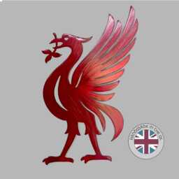 Liverpool Red Liver Bird Metal Wall Art Fc Inspired Garden Decor Lfc Steel Hanging Football Fan Gift Outdoor Plaque - thumbnail 2