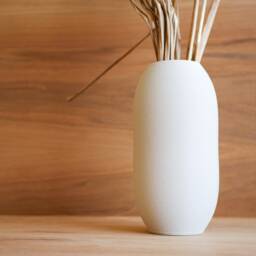White Minimalist Wooden Vase Heaven - Perfect For Dried Flowers - thumbnail 2
