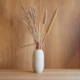 White Minimalist Wooden Vase Heaven - Perfect For Dried Flowers - thumbnail 1