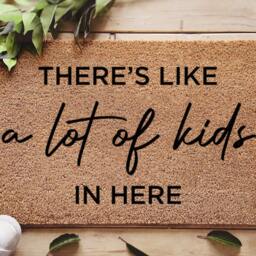 Funny Kids Doormat - There's Like A Lot Of in Here Personalized Welcome Mat Custom Gift For Parents - thumbnail 3