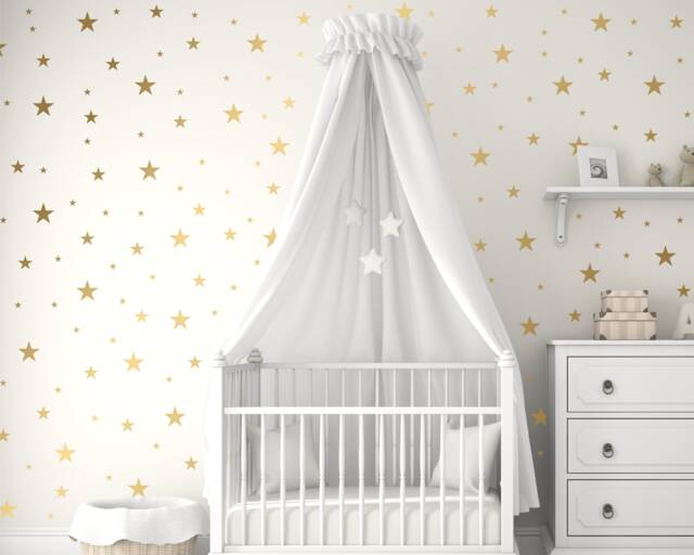 Stars - Vinyl Wall Decals Multi Colour Mixed Size Star Stickers Peel & Stick Children's Baby Boys Girls Nursery Kids Room D??cor - image 1