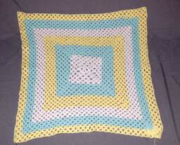 Spring Baby Granny Square Blanket ~