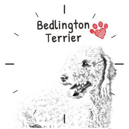 Bedlington Terrier, Free Standing Mdf Floor Clock With An Image Of A Dog - thumbnail 2