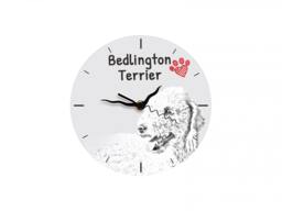 Bedlington Terrier, Free Standing Mdf Floor Clock With An Image Of A Dog - thumbnail 1