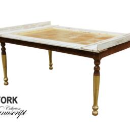 Handmade Coffee Table - Gold Leaf Accent Old World Elegant Living Room Furniture _ York - thumbnail 2