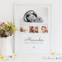 Personalised Baby Photo Collage Print, Custom Family Wall Art - A2 - thumbnail 2