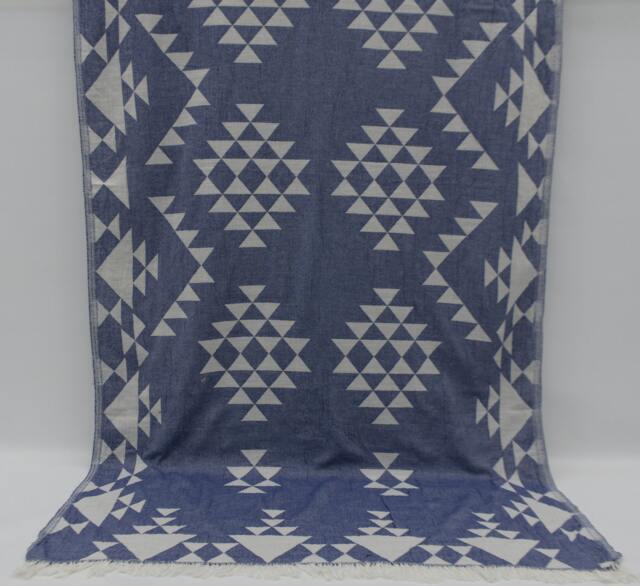 "Turkish Towel, Aztec Towel, Double Face Towel, Geometric Towel, Peshtemal, 36""x67" - image 1