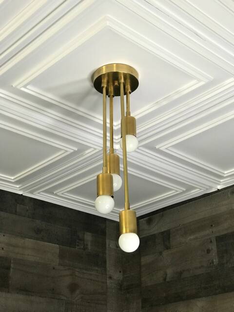 Astros Modern 4 Light Abstract Descending Sputnik Mid Century Industrial Semi Flush - image 1