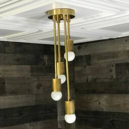 Astros Modern 4 Light Abstract Descending Sputnik Mid Century Industrial Semi Flush - thumbnail 2