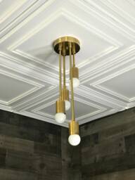 Astros Modern 4 Light Abstract Descending Sputnik Mid Century Industrial Semi Flush