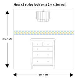 Diamond Star Wallpaper Boarder Removable Wall Sticker - Circus Theme Nursery & Playroom Decor - thumbnail 3