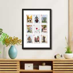 Personalised Lucky Playing Card Photo Print, Custom Family Collage Frame, How Are We Memory Gift For Mum Dad Grandparents - thumbnail 3