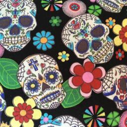 Sugar Skull Book Pillow, Handmade Cotton Cushion With Pocket - thumbnail 3