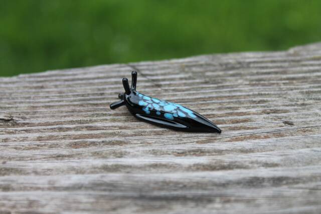 Spotted Slug Glass Sculpture Glass Slug Lampwork Glass Animals Handcrafted - image 1