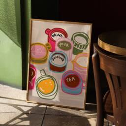Drink Your Fcking Tea Print, Quirky Decor, Wall Art, Kitchen Coffee Poster, Drinker, Apartment Unframed - thumbnail 3