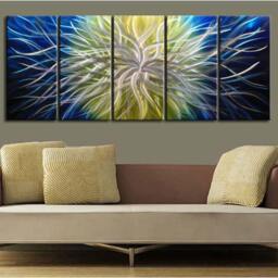 Abstract Metal Wall Art - Modern Geometric Sculpture - thumbnail 4