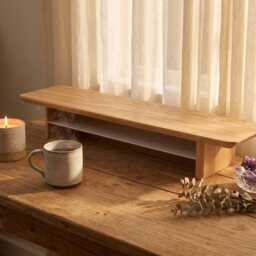 Custom Altar Table, Meditation Space Decor, Metaphysical Wood Riser, Spiritual Practice Stand, Solid Oak Sacred Shrine - thumbnail 3