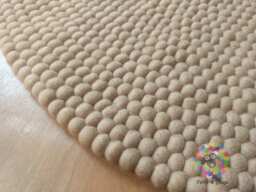 Handmade Wool Felt Ball Rug Sand Pebble Carpet - thumbnail 1