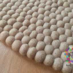 Handmade Wool Felt Ball Rug Sand Pebble Carpet - thumbnail 2