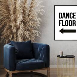 Dance Floor Left Arrow Print - Music Wall Home Decor Gift Bespoke Poster A5 A4 A3 A2 Framed Or Unframed - thumbnail 2