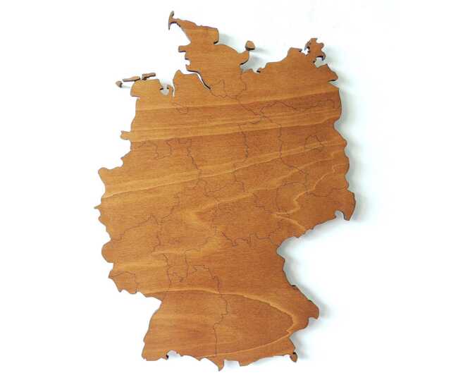 Wooden Map Of Germany - Unique 3D Wall Decoration Detailed For Perfect As A Gift - image 1