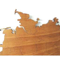 Wooden Map Of Germany - Unique 3D Wall Decoration Detailed For Perfect As A Gift - thumbnail 2